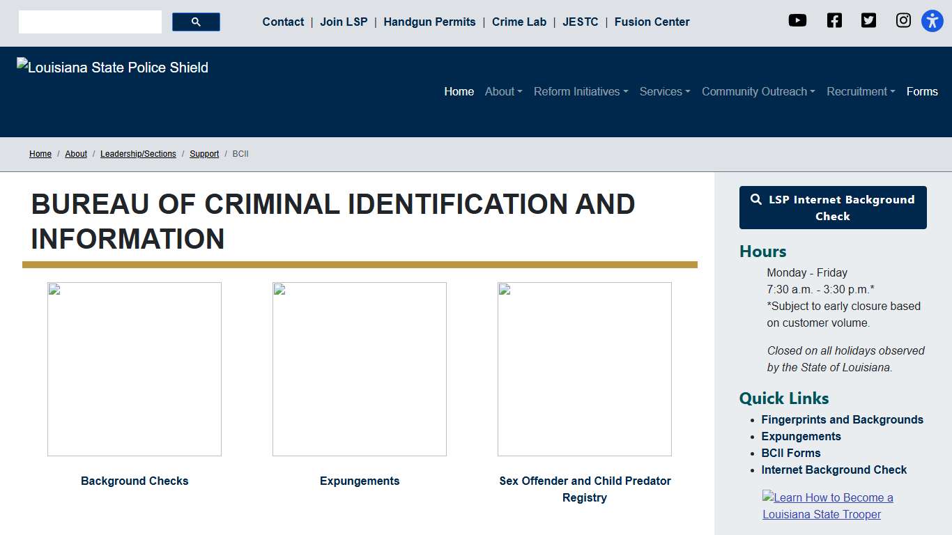 BCII - Louisiana State Police